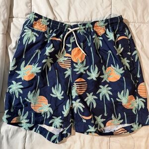 Tropical Print Swim Shorts